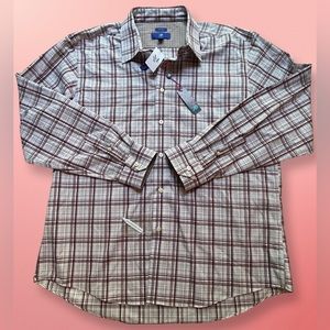 NWT Egara Mens XXL 2XL Non Iron Button Up Dress Shirt Flip Cuff Blue